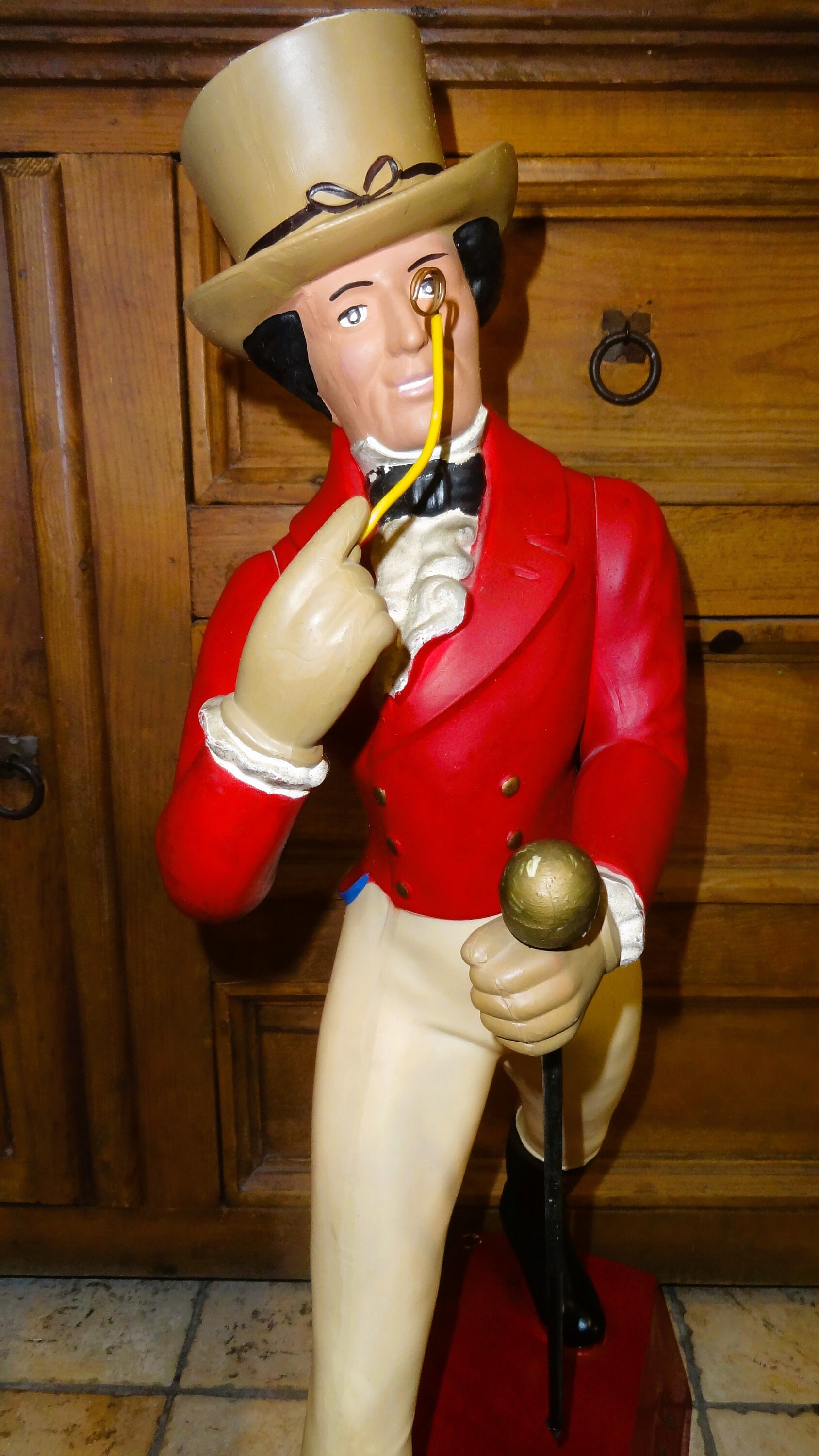 Vtg JOHNNIE WALKER STATUE Huge Rubberoid Figurine 1970's