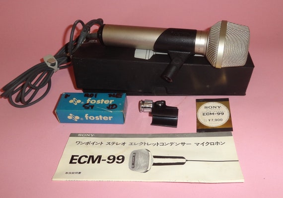 SONY STEREO MICROPHONE E C M-99 One Point Condenser Japon, Microphone de  studio rétro plaqué argent, Accessoires radio audio Mikrofon -  France