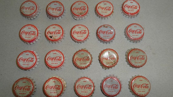 Vintage Coca Cola Bottle Caps Lot 20 Greek Coca Cola Lids Greek Soft Drink Bottle Caps 20 Coca Cola Kronkorken Fizzy Drink Bottle Caps