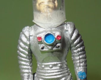 PAL AOHNA SPACEMAN Greek Astronaut Soldier 1970's Mint, Old Athena Space Figurine in Uniform & Helmet, Nasa Kids Space Figure Toy!