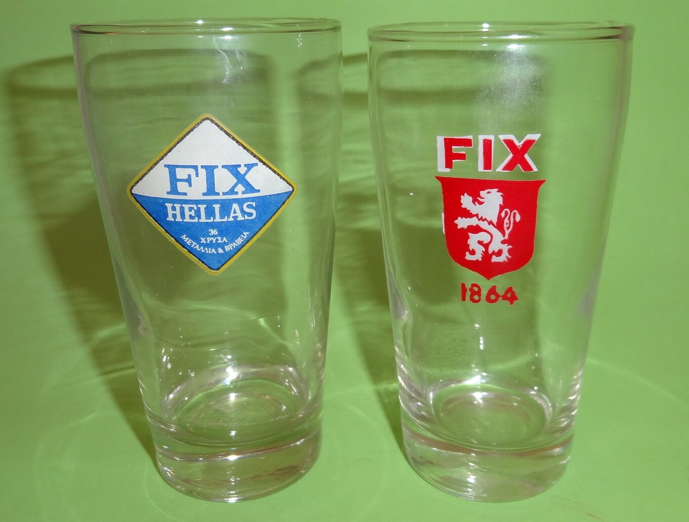 bacon overskridelsen ingen Vtg FIX BEER GLASSES 1960s Lotx2 Collectible Fix Hellas Beer - Etsy