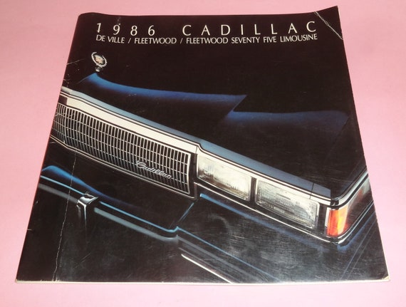 CADILLAC 1986 Car Advertising Sales Booklet Brochure 1980's