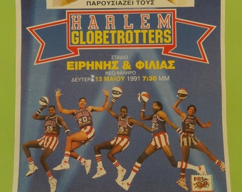 PostersAndCo ™ Harlem Globetrotters Ryus-Poster/Reproduction HQ 45x60cm d'une Affiche Vintage
