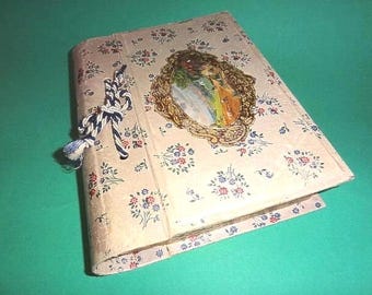 BOOK-SHAPED Cardboard Sweet Case Box 1960's,  Old Confectionary Romantic Floral Candies Box