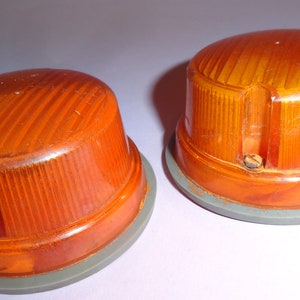 Vtg CAR LIGHTS 1970&#39;s, 2 Old Stock Orange Indicator Car Lights, Collectible car Side Lights, Truck Jeep Lights Lamps, Car Accessories &#39;70s
