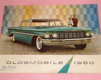 OLDSMOBILE GENERAL MOTORS Car Sales Booklet Brochure English Ed.1960's, Old American Automobile Car Advertising Brochure!