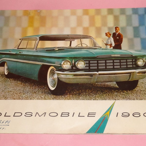 Vtg OLDSMOBILE 1960 GENERAL MOTORS Car Sales Advertising Booklet Brochure English Ed, American Automobile Old Car Sales Brochure