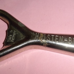 GERMAN HOLSTEN BEER Bottle Opener Germany 1960&#39;s, Antique Tin Metal Bottle Opener Corkscrew, Wine Beer Bar Pub Old Bier Bottle Opener