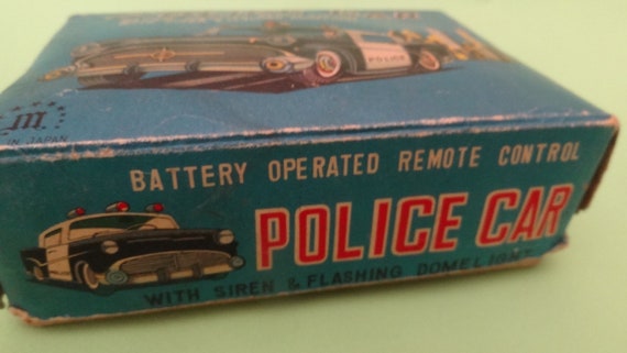 Vtg TIN POLICE PATROL Car Made in Japan Circa 1970's, Tin