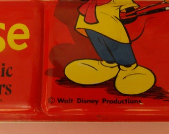 Vintage MICKEY MOUSE WATERCOLORS Tin Paint Box 1970's, Walt Disney
