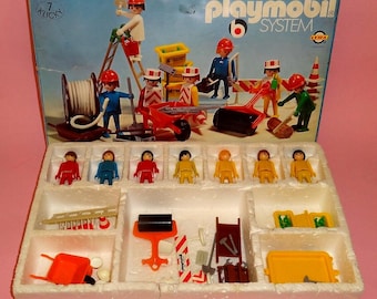 PLAYMOBIL Vintage 1988 – Set Zoo 3145 – Parc Animalier + Employé Caisse – City Life – Bon état
