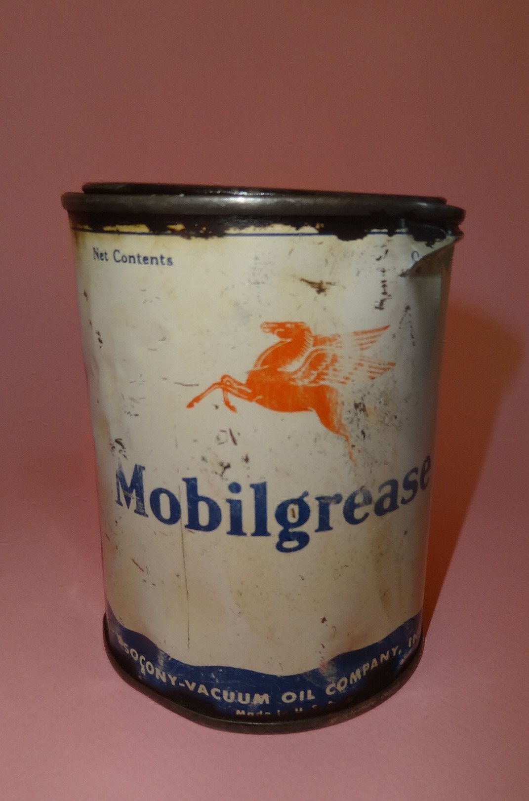 MOBIL ジェットオイル & モービルグリース 2 燃料油缶 米国 1970 年代