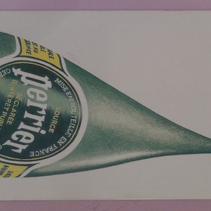 PERRIER WATER TIN Sign, French Perrier Mineral Water Metal Sign, French Drinks Spirits Advertising Sign, Pub Club Caf Bar Metal Sign Decor