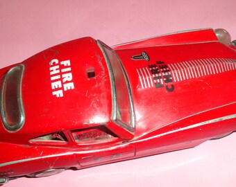 ヴィンテージ CHIEF FIRE F.C. ME 627 ブリキ ビンテージ CHIEF FIRE F.C. ME 627 ブリキ製スポーツカー B/O 1960