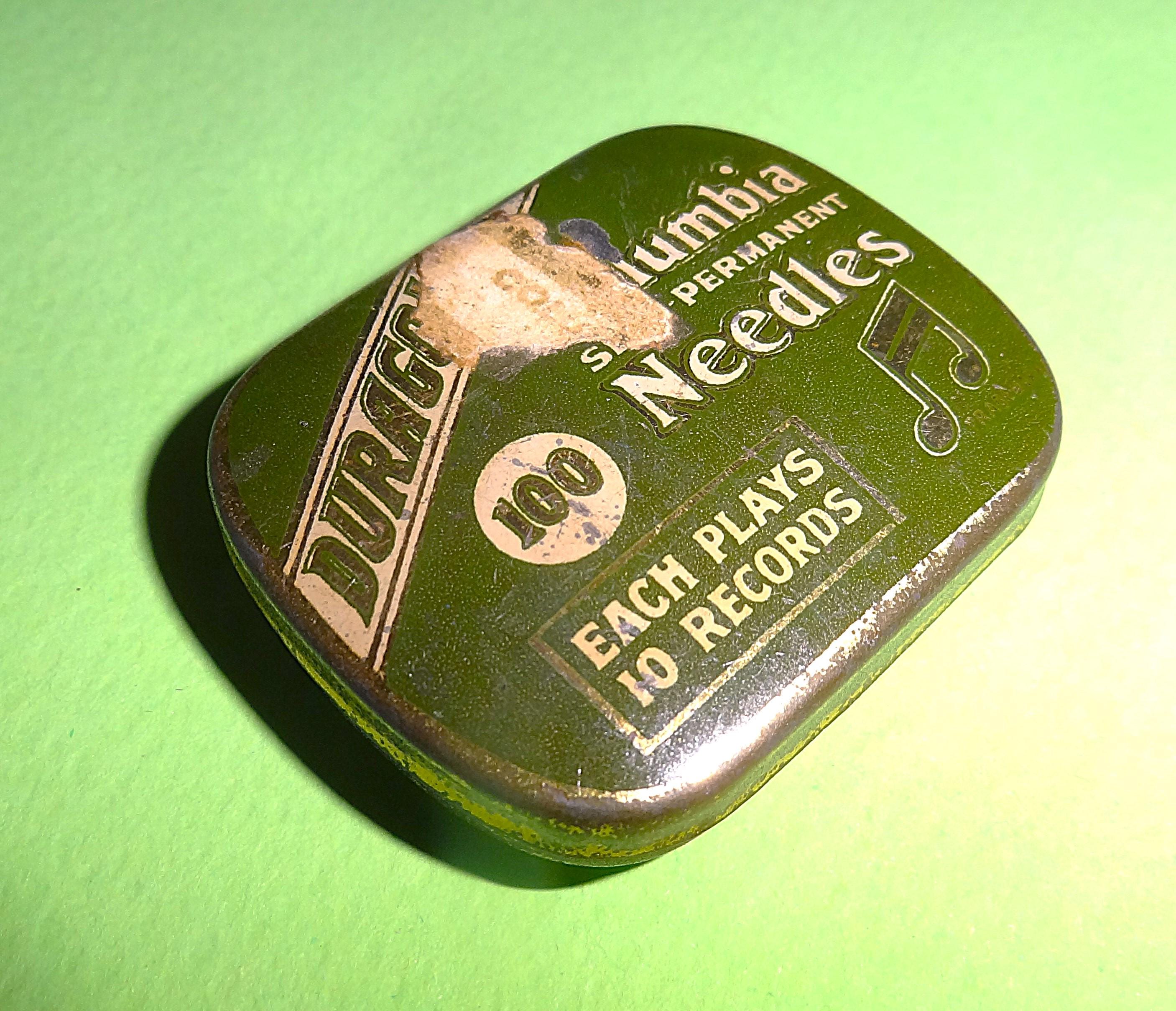 Vintage COLUMBIA GRAMOPHONE NEEDLE Tin Box 1950's, England