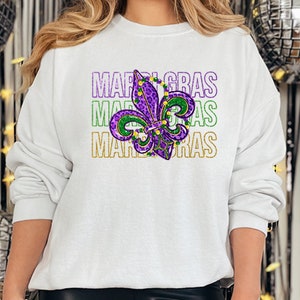Mardi Gras Women Clothing, Mardi Gras Sweatshirt, Mardi Gras Sweater, Mardi Gras Women Apparel, Throw Me Something Mister, Fat Tuesday