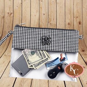 clear monogram purse