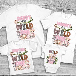Wild One Birthday Shirt PNG, Girl 1st Birthday Shirt, Family Wild One Shirt, Matching Wild One Shirt, Mommy of the Wild One, Wild One Dad