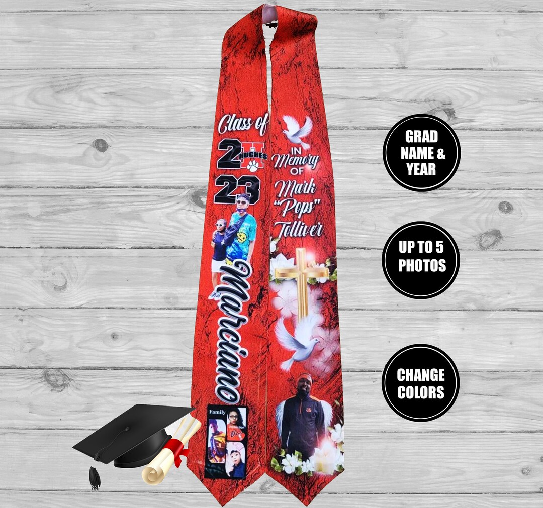 Amazon.com: Dominiburl Black Graduation Stole Personalized