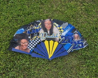 Custom Clacking Fan, Graduation Fan, Wedding Fan, Babyshower Fans
