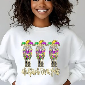 It&#39;s Mardi Gras Ya&#39;ll Sweatshirt, Mardi Gras Shirt, Mardi Gras Sweatshirt, Happy Mardi Gras , NOLA Parade, Carnival, Beads Up, Fat Tuesday