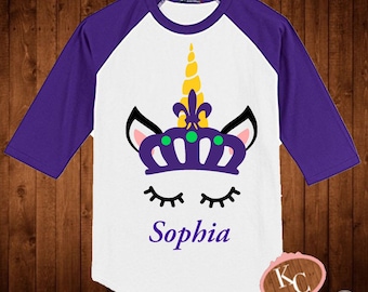 Mardi Gras Unicorn, Unicorn Mardi Gras, Mardi Gras Parade, Fat Tuesday, Mardi Gras Shirt, Kids Mardi Gras Shirt