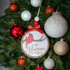 Memorial Red Cardinal Christmas Ornament, Sympathy Gift For Loss, Funeral Gift, Cardinal Memorial Ornament