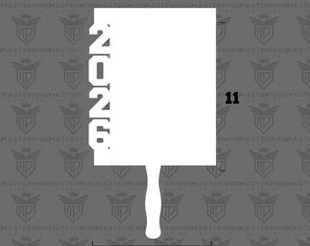 Digital File 2026 Graduation Photo Fan Paddle, Digital File Only for Laser Cutting, Graduation Fan Digital file