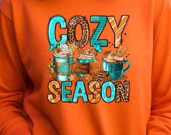 Cozy Season Sweatshirt, Fall Cozy Sweatshirt, Coffee Sweatshirt, Womens Fall Sweaters, Cozy Sweater Weather, Fall Shirts, Womens Fall