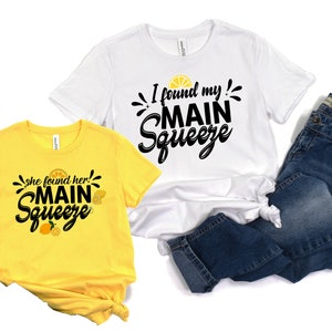 I found my main Squeeze, She Found her Main Squeeze, Lemon Bridal Shower, Citrus Bridal Shower, Shirts For Bride, Shirts For Bachelorette