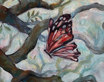 Butterfly Oil Painting, Fine Art Print, Home Decor, Magical Realism