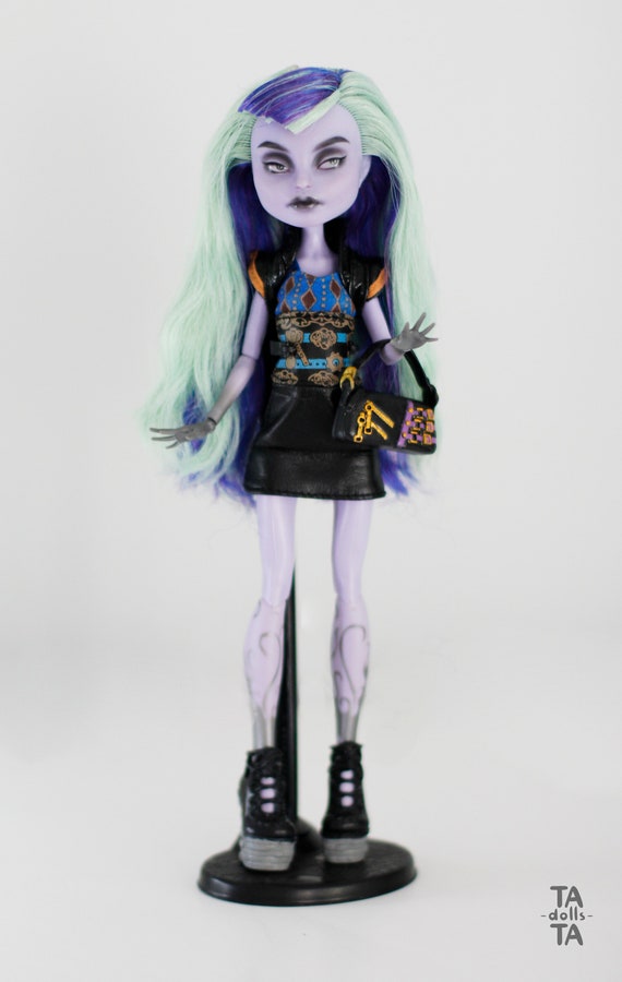 Ooak Monster High Twyla Repaint Custom Punk Rock Goth Style Etsy