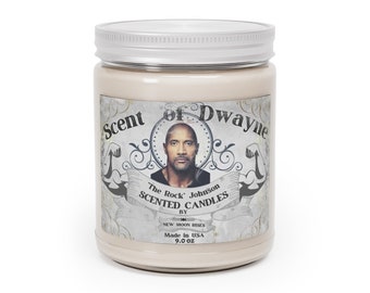 Geur van Dwayne "The Rock" Johnson | Kaars 9 OZ Soy Wax Blend geurkaars, grappige kaars, humoristische lont kaars, cadeau-idee, bestseller