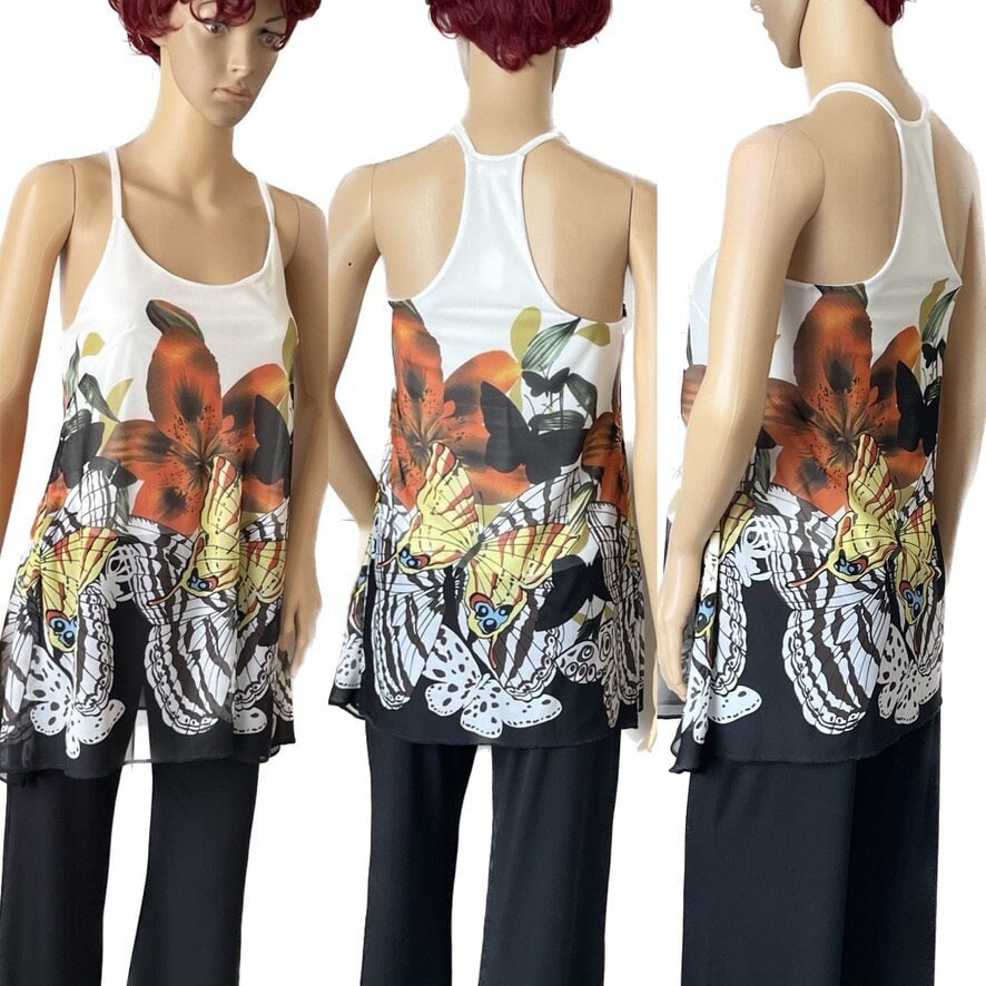 GRAY Asymmetrical Butterfly Top – Esmé New York