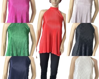 Top de cuello halter en varios tamaños y colores