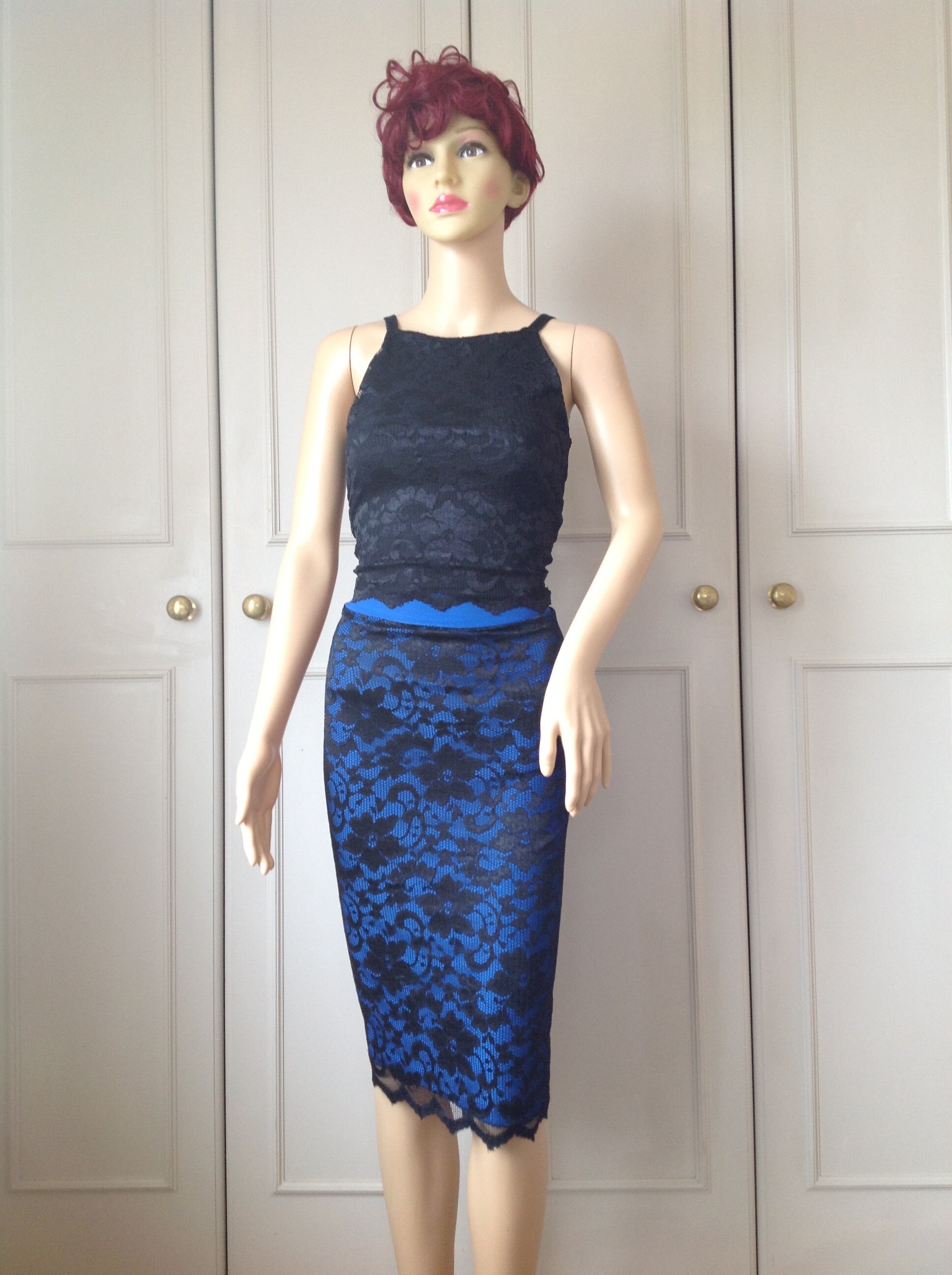 Image of Black Lace Tops in Two Sizes