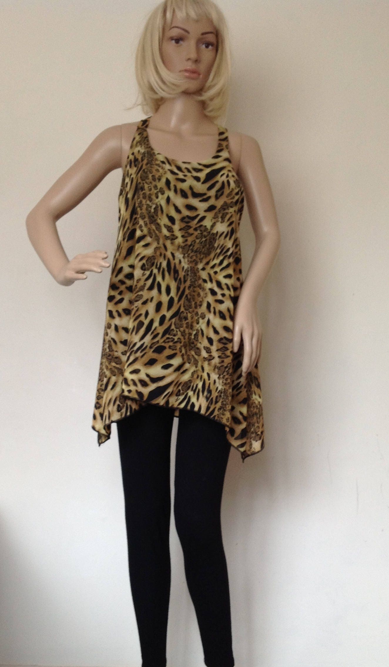 Image of Floaty Sheer Lined Top Small To Medium & Large Size