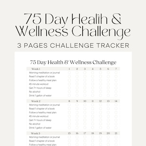 75 Day Health & Wellness Challenge