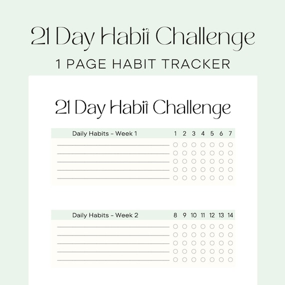 21 Day Habit Challenge