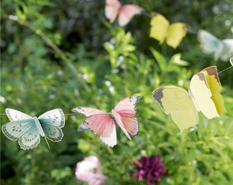 Butterfly Bunting, Birthday Party Decorations, Girls Birthday Party, Afternoon Tea Fairy Party Supplies Butterfly Garland