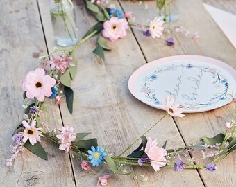 Pastel Flower Garland, Artificial Flowers, Vines, Flower Garland, Rustic Wedding Decorations, Home Decorations, Party Decorations,