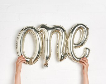 Gold One 1st Birthday 1 Number Balloon, 1st Birthday Balloons, First Birthday Decorations, 1st Birthday Decorations, Kids Party Balloons