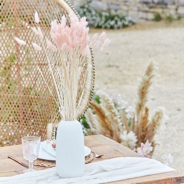 Blush Pink Dried BunnyTails Grass Flower Decorations, Lagurus Grass Decorations, Rustic Wedding Decorations, Home Decorations, Dried Flowers