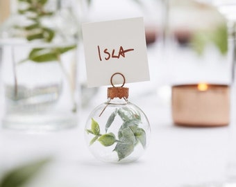 Pack of 5 Wedding Name Place Card Holders Table Number Setting Groom Bride Party
