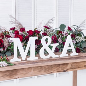 White Wooden Wedding Letters, Wooden Wedding Party Signs, Wedding Decorations, Top Table Decorations, Personalised Gifts for the couple