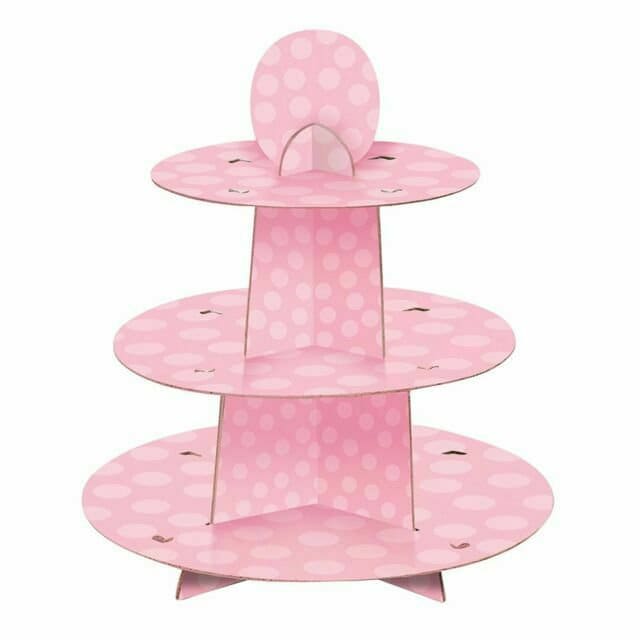  BACUTHY Gender Reveal Cupcake Stand - 3 Tier Cardboard Cup Cake  Holder Tower for Boy or Girl Reveal Decorations, Baby Shower Birthday Party  Supplies : Home & Kitchen