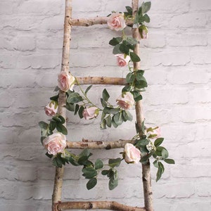 Light Pink Rose Flower Garland, Artificial Flowers, Vines, Flower Garland, Rustic Wedding Decorations, Home Decorations, Party Decorations,