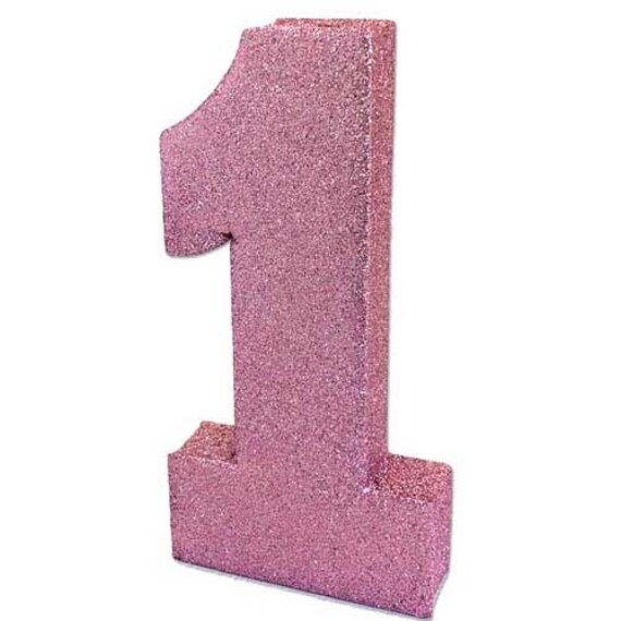 Pink Glitter petites bougies 1" Nombre Élevé anniversaire anniversaire 