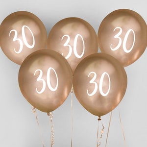 5 Gold 60 Geburtstag Luftballons Sechzigsten Geburtstag Etsy