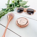 Rose Gold Monogram Compact Mirrors, Hen Party Favours, Bride to Be Gift, Custom Mirrors, Bridal Shower Favors, Bachelorette Party Favors